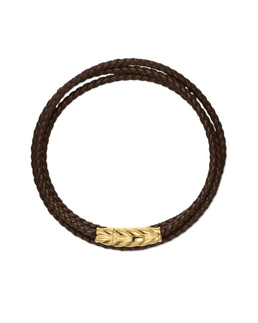 David Yurman Metallic 18K Chevron Triple Wrap Bracelet for men