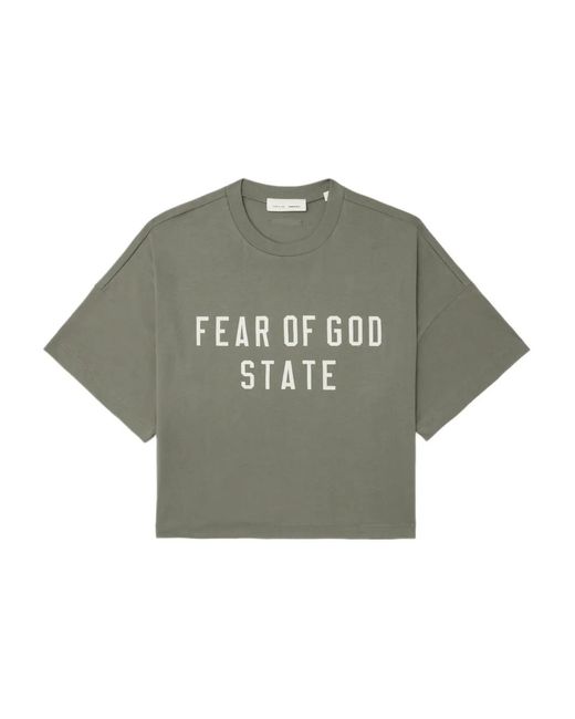 Fear Of God Gray Graphic-print T-shirt