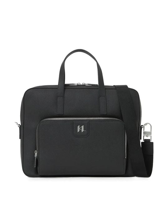 Portadocumenti K/Monogram di Karl Lagerfeld in Black da Uomo