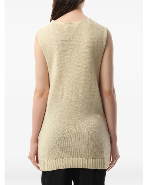 Lanvin Natural Pullunder Mit V-Ausschnitt