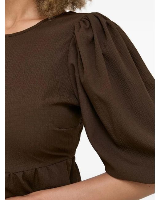 Top Con Maniche A Palloncino di Notes Du Nord in Brown