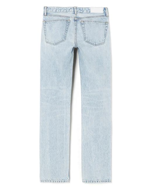 Re/done Blue The Anderson Mid-Rise Straight-Leg Jeans