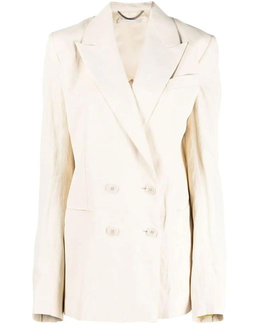Stella McCartney Natural Double-Breasted Blazer