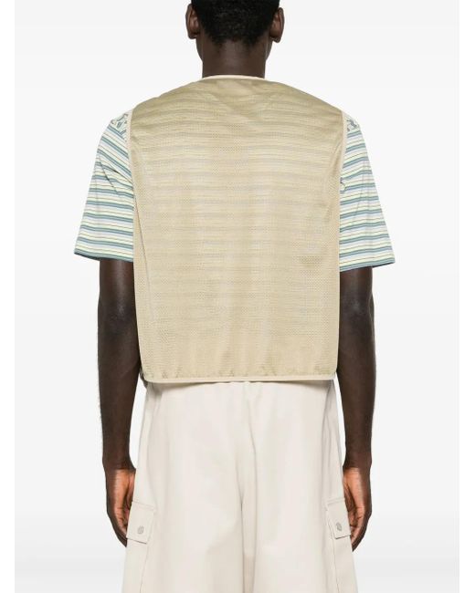 メンズ Stone Island コンパスバッジ ベスト Natural
