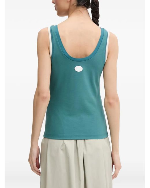 EA7 Blue Layered-Effect Top
