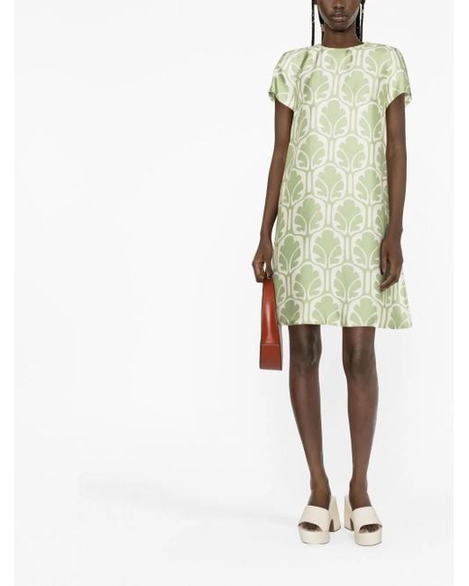 LaDoubleJ Green Mini Swing Shift Dress