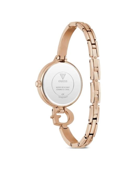 Guess White Ladies Giselle Crystal-Embellished 28Mm Watch