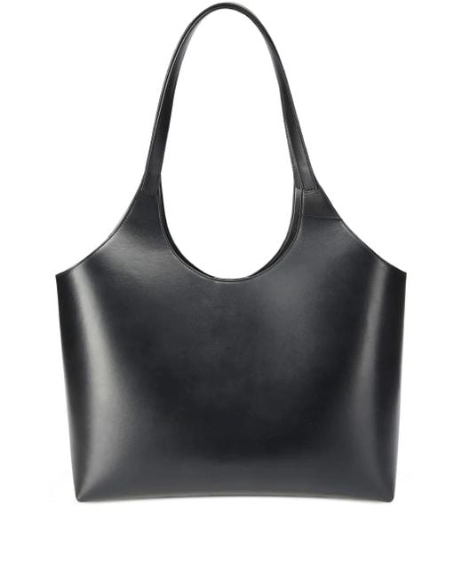 Aesther Ekme Black Cabas Structured Leather Tote Bag