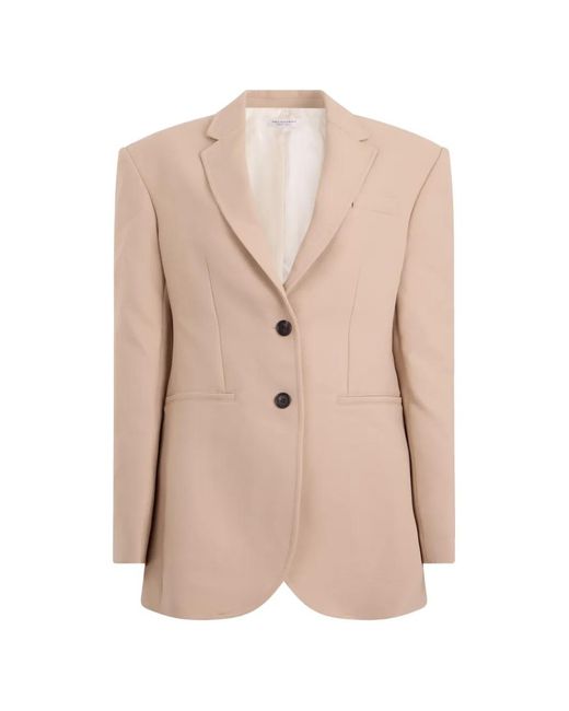 Philosophy Di Lorenzo Serafini Natural Two-Button Notch-Lapel Blazer