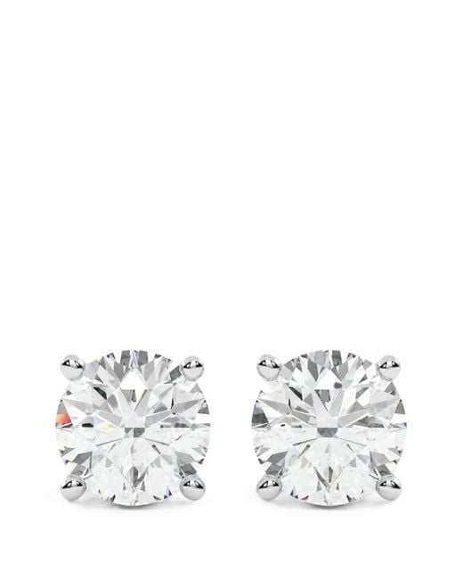 Diamond Essentials White Puces D'Oreilles Serties De Diamants