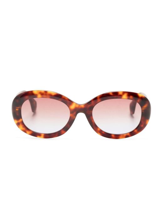 Vivienne Westwood Pink Vivienne Tortoiseshell Oval-frame Sunglasses for men