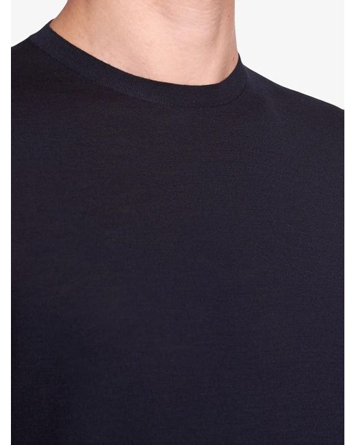 Prada Blue Crew-Neck Wool Jumper for men