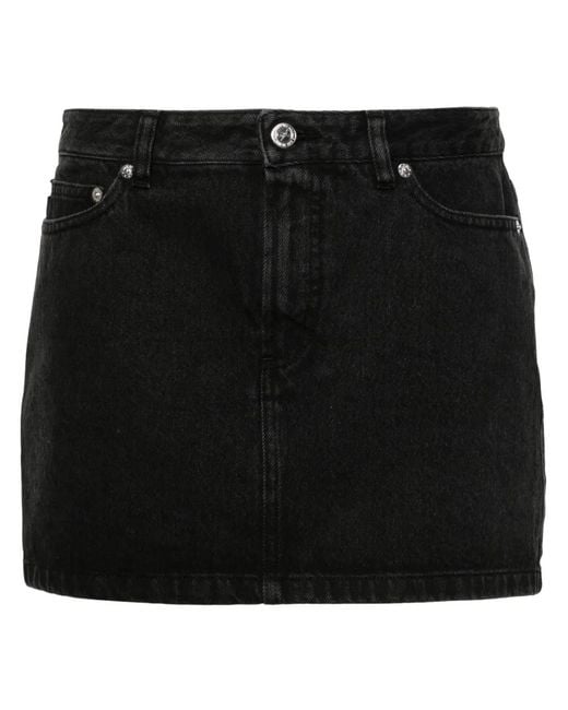 A.P.C. Black Mid-Rise Denim Miniskirt