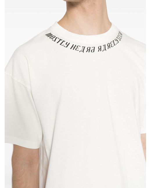 Camiseta con logo estampado Mostly Heard Rarely Seen de hombre de color White