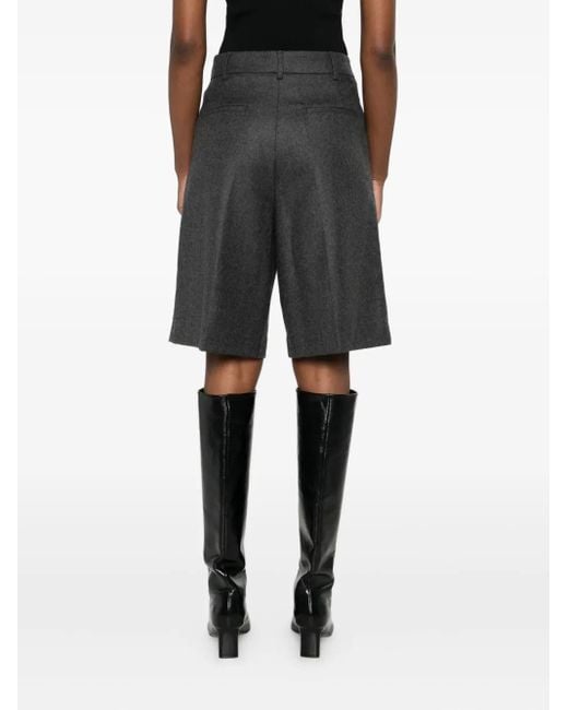 Eric Bompard Geplooide Shorts Met Zijzakken in het Gray