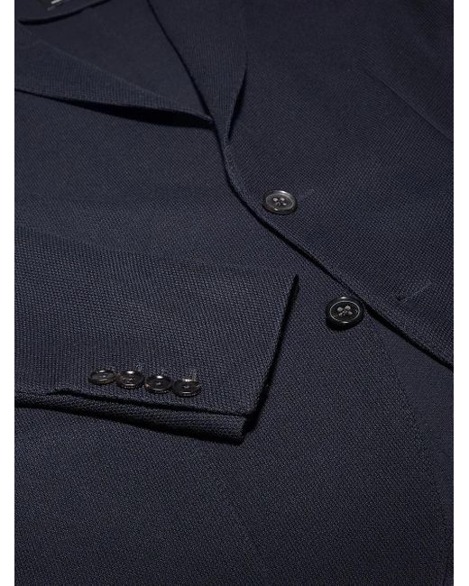 Zegna Blue High Performance Wool-Cotton Jacket for men