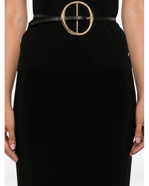 Norma Kamali Black Midi Pencil Skirt