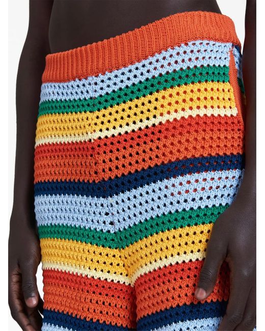 Marni Red Striped Shorts for men