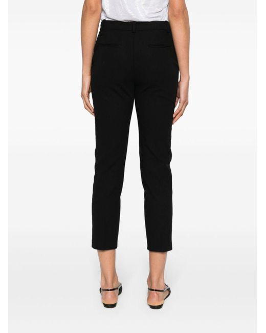 Pinko Black Tapered Cropped Trousers