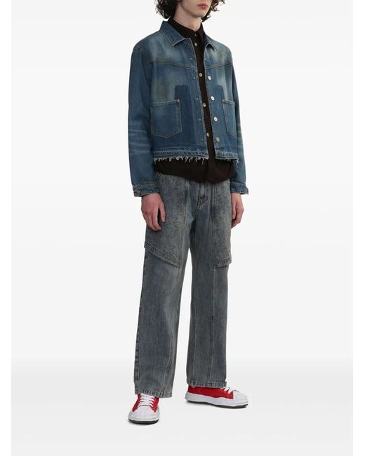 ANDERSSON BELL Blue Denim Shirt Jacket for men