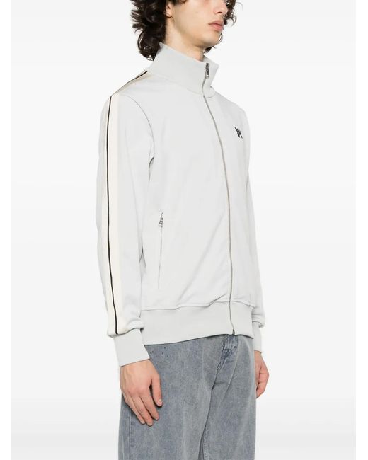 Palm Angels White Monogram Track Jacket for men