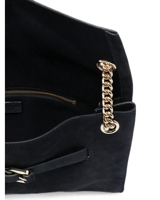 Orciani Black Buckle-Detail Chain-Strap Shoulder Bag