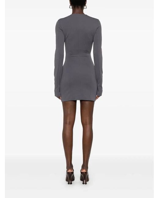 The Attico Blue Zipped Mini Dress