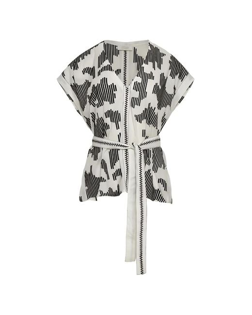 Devotion White Celestra V-Neck Belted Top
