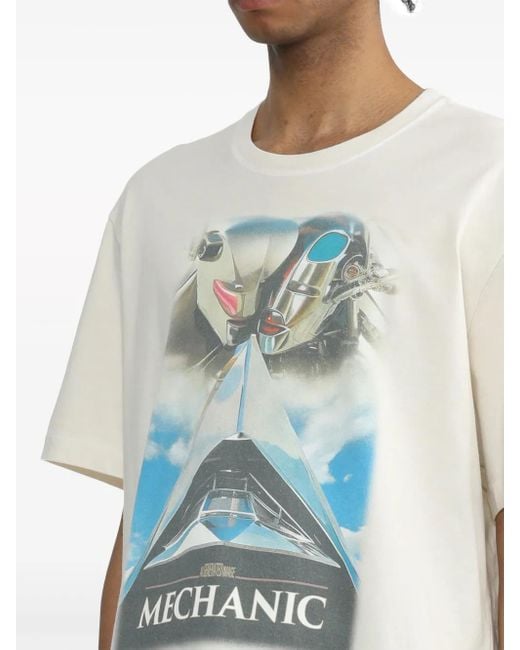 Doublet Blue Android Mechanic Cotton T-Shirt for men