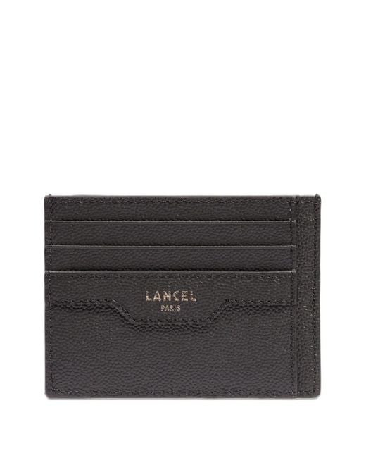 Lancel Black Leather Card Holder for men