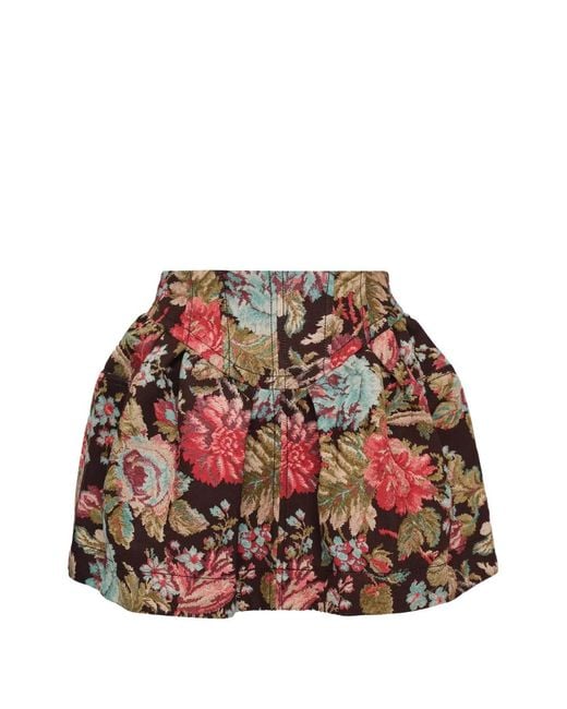 OPEN YY Floral-Print Wired Skirt