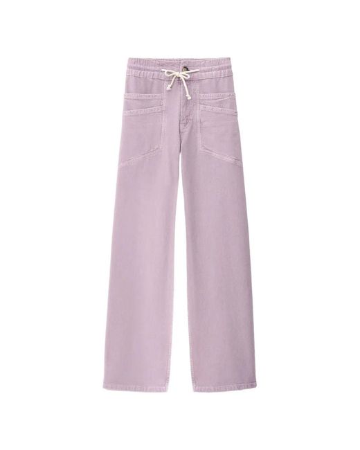 Ba&sh Purple Filma Wide-Leg Jeans