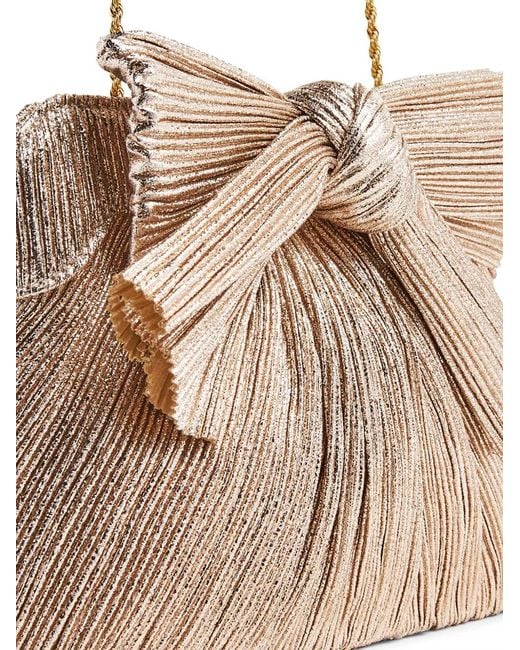 Loeffler Randall Natural Rayne Plissé-Effect Clutch Bag