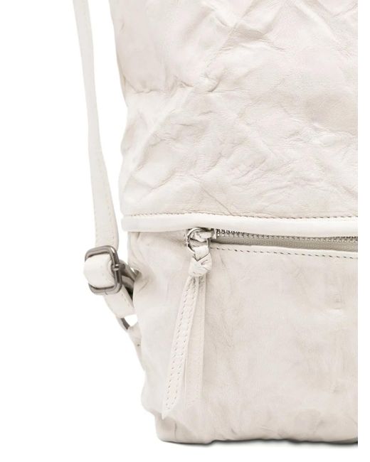 Reptile's House White Leather Backpack