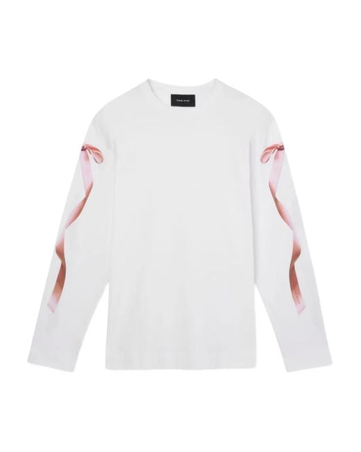 Simone Rocha White Bow-Print T-Shirt