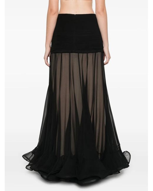 Zimmermann Black Illustration Flounce Skirt