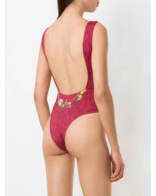 Amir Slama Red U-Neck One Piece