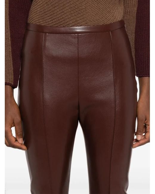 Philosophy Di Lorenzo Serafini Brown Leggings Aus Faux-Leder