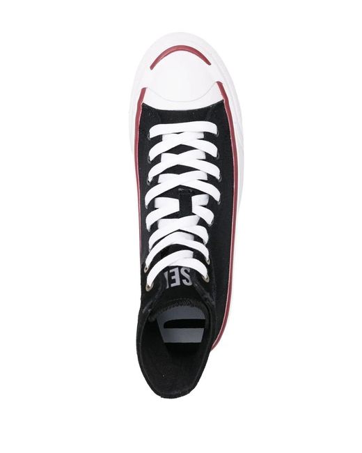 DIESEL Black S-Principia Mid Sneakers for men
