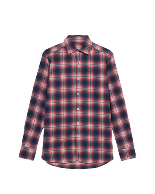 Fortela Purple Jack Checked Shirt for men