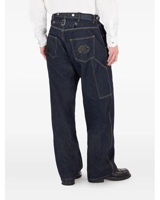 Roberto Cavalli Blue Rc-Monogram Jeans for men