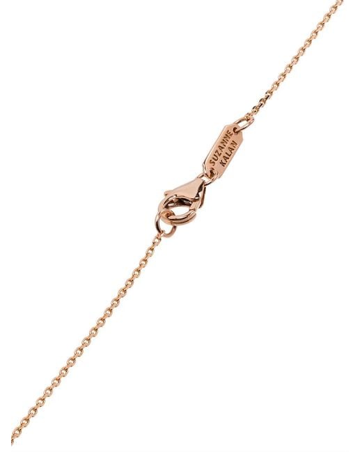 Suzanne Kalan White 18Kt Rose Sapphire Bar Necklace