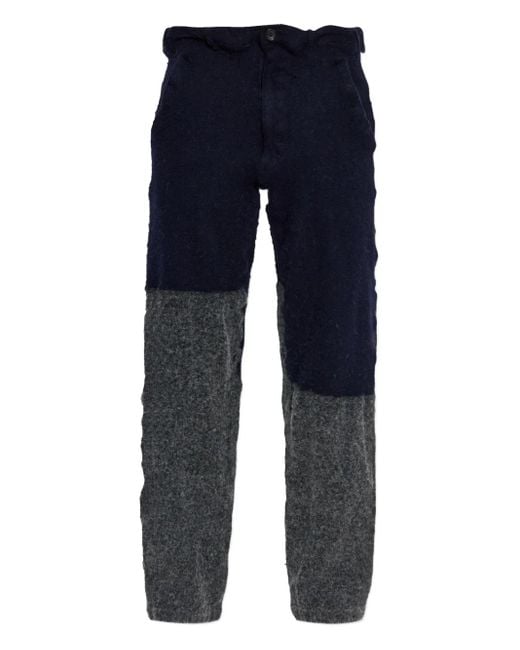 Comme des Garçons Blue Two-Tone Trousers for men