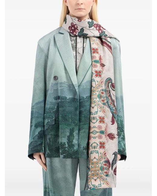Pierre Louis Mascia Blue Aloe Scarf