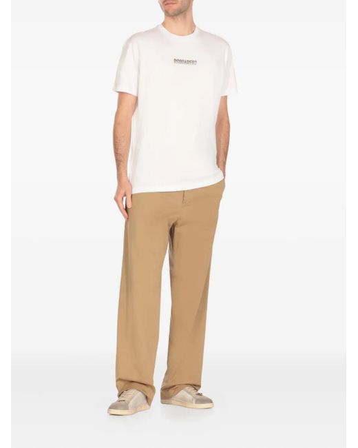 DSquared² Natural Button-Fastening Trousers for men