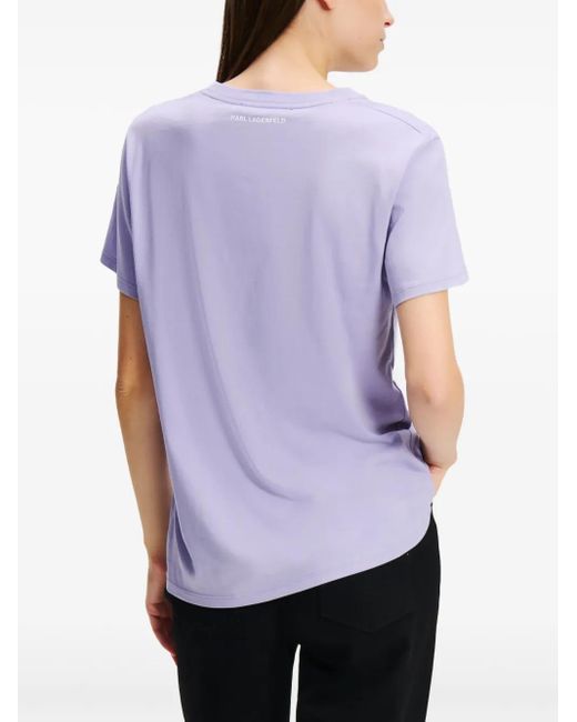 Karl Lagerfeld Purple Ikon T-Shirt