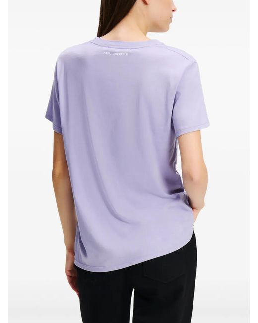 Karl Lagerfeld Purple Ikon T-Shirt