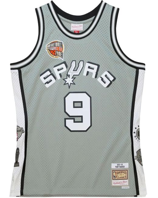Mitchell & Ness Gray Nba Swingman "Spurs Tony Parker" Jersey for men