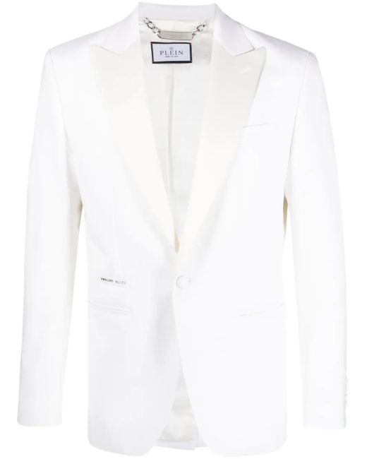 Philipp Plein White Light Wool Blazer Lord Fit for men
