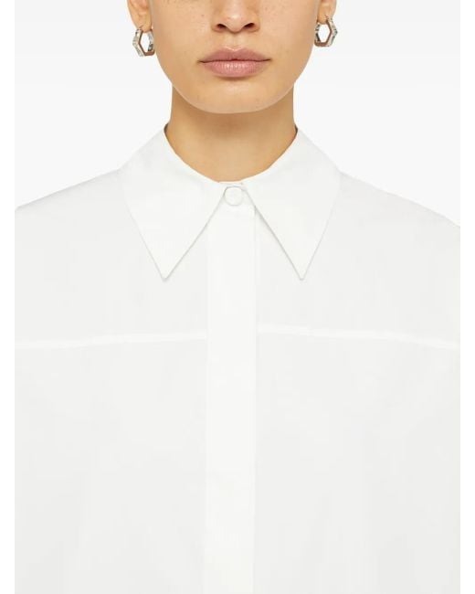 Jil Sander White Cotton Shirt Dress